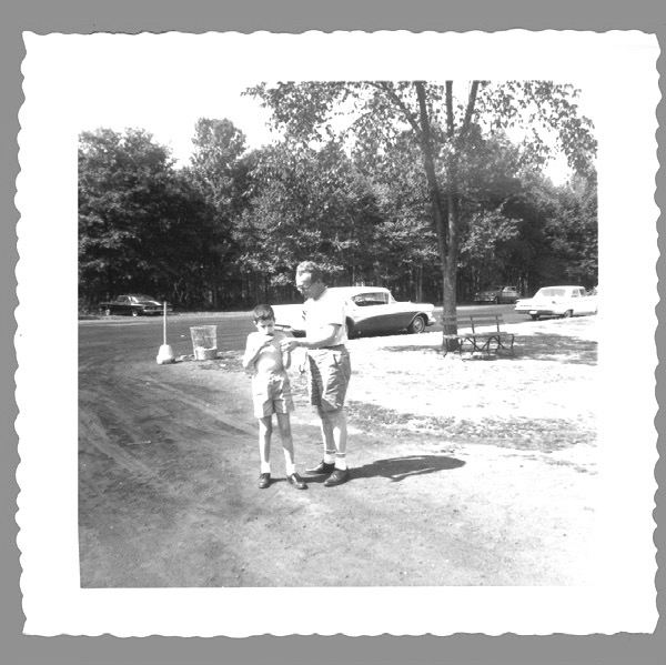 Memories of Michael: Dad and Mike at Willowbrook Park (~1962) 
